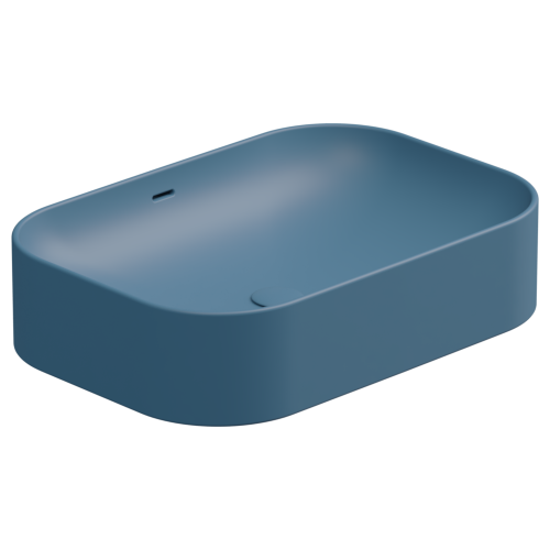 Раковина керамическая GSG Ceramic Design Easy EALAVTP60027 60х40 накладная цвет синий без отверстий под смеситель