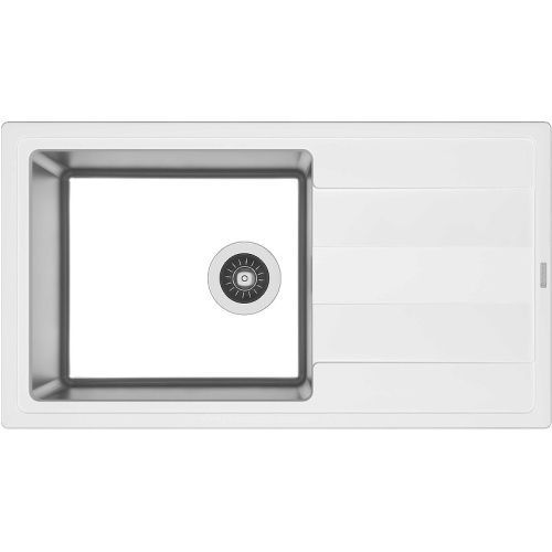 Кухонная мойка Florentina Комби 860 21.400.D0860.201 85х50 цвет белый поверхность полированная