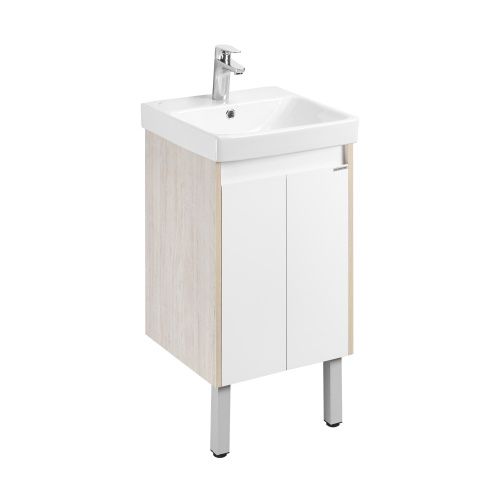 Тумба под раковину Aquaton Сканди Doors 1A278701SDB20 50х50 подвесная цвет белый/коричневый