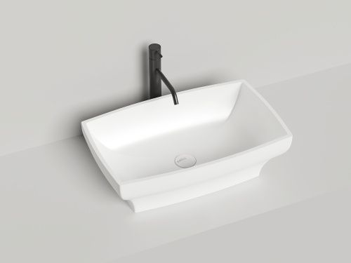 Раковина из искусственного камня S-Sense Salini Gloria 1102104G 60х40 накладная цвет белый без отверстий под смеситель