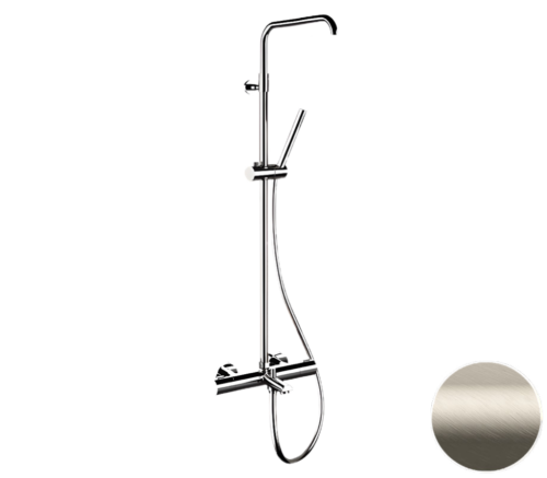 Душевая стойка Remer Elegance EQ34A7MMSSOFXV настенная цвет нержавеющая сталь с термостатом