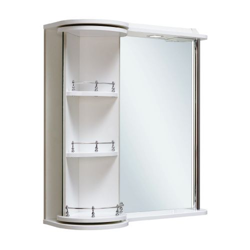 Зеркало-шкаф Runo СЕКРЕТ 00000000580 70х80 подвесной цвет белый