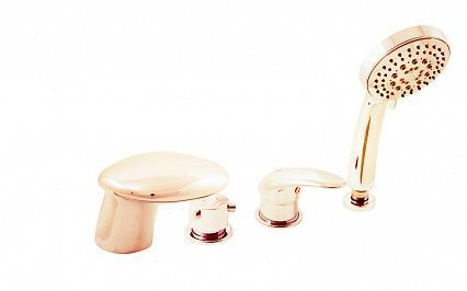 Смеситель RavSlezak D471.5PZ на борт ванны золото