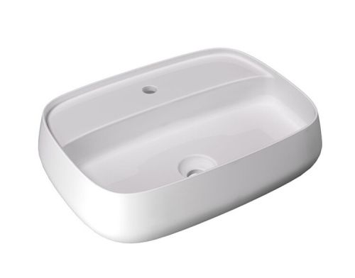 Раковина керамическая Alice NUR 33210109 60х50 накладная цвет белый 1 отверстие под смеситель