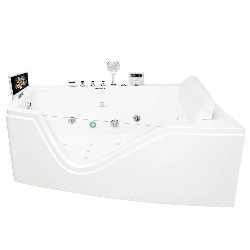 Ванна акриловая гидромассажная Gemy G9056 O R 170х130 пристенная асимметричная с каркасом