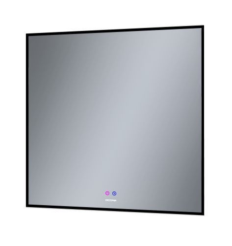 Зеркало с подсветкой и антизапотевателем Grossman PRAGMA-норма BLACK 1880802 80х80 подвесное
