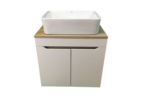 Тумба с раковиной Sintesi STL.W7024_SIN-LVB-APP-401 60х60 подвесная цвет коричневый