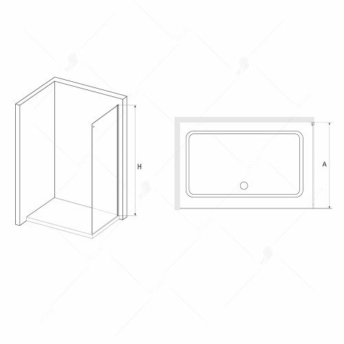 Боковая стенка RGW 03221509-11 90х200 стекло прозрачное профиль хром