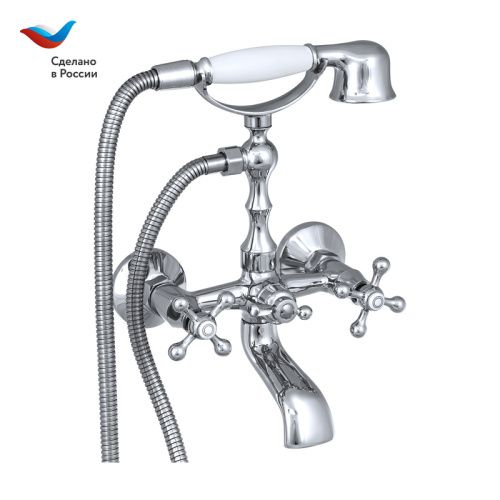 Смеситель для ванны Славен Коттедж СЛ-ДВ-А30 настенный хром