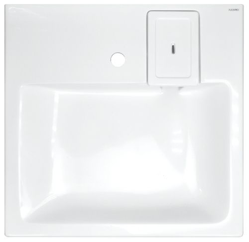 Раковина из искусственного камня Azario Beta CS00078301 60х60 подвесная цвет белый 1 отверстие под смеситель