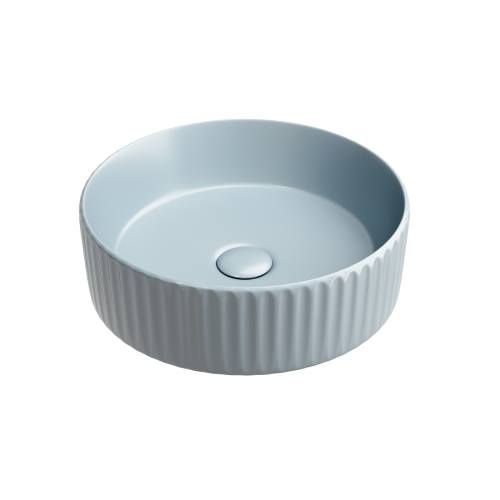 Раковина из сантехнического фарфора Ceramica Nova ELEMENT CN6057MHL 40х40 накладная цвет голубой без отверстий под смеситель