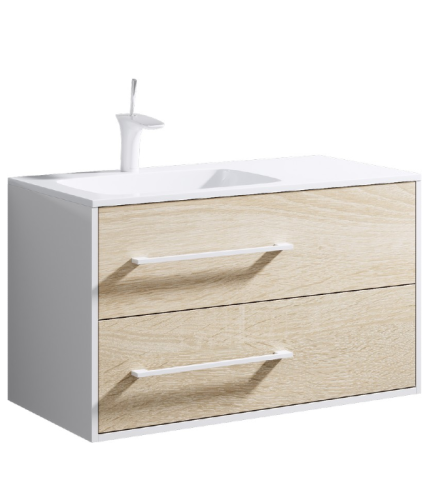 Тумба под раковину Aqwella Y Mai.01.09/L 90х50 подвесная цвет коричневый