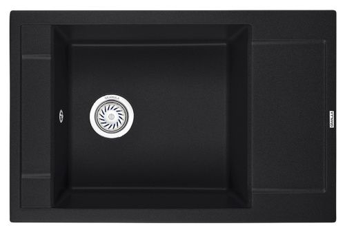 Кухонная мойка Granula 7806, ЧЁРНЫЙ 80х50 цвет черный поверхность матовая