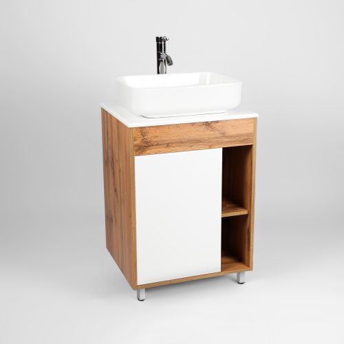 Тумба под раковину Viant Бостон VBOS65N-T1ST 70х50 напольная цвет белый