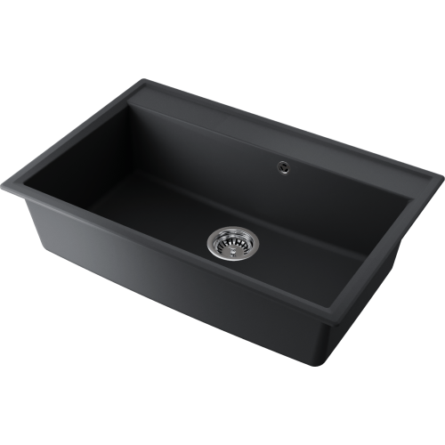Кухонная мойка Omoikiri Daisen 77 4993630 75х50 цвет черный поверхность матовая