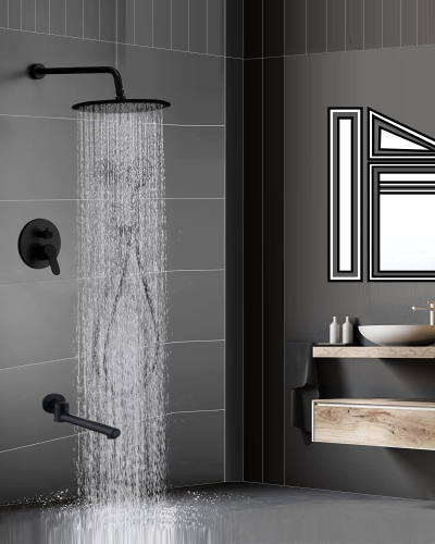 Душевая система ALMAes Ruver TVZ-8830 встраиваемая в стену цвет черный