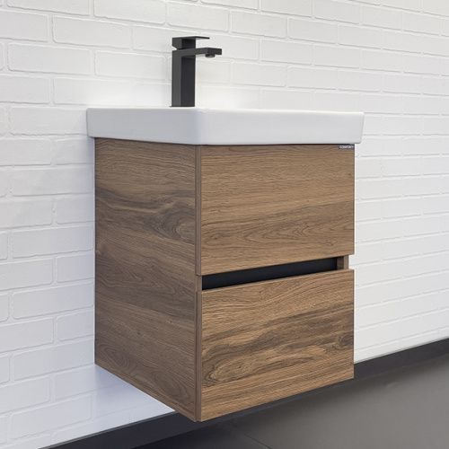 Тумба с раковиной Comforty Дартфорд 00-00013694CF 50х50 подвесная цвет коричневый