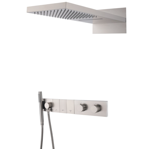 Душевая система Boheme Zodiac 133-NB встраиваемая в стену цвет серый с термостатом