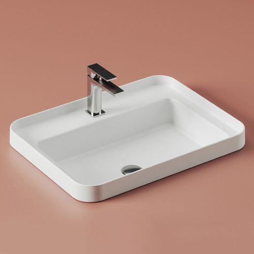 Раковина керамическая Artceram Fuori scala TFL034 01 00 60х50 встраиваемая цвет белый 1 отверстие под смеситель