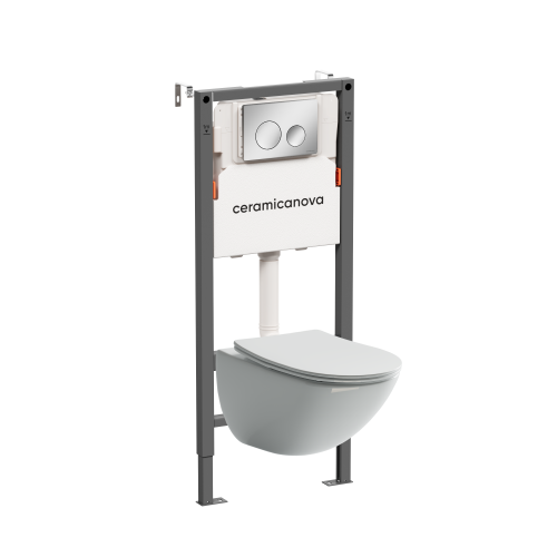 Инсталляция с кнопкой + унитаз Ceramica Nova Balance/Mono CN1905_121001CH