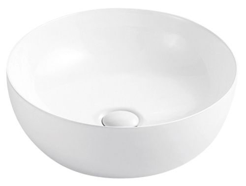 Раковина из сантехнического фаянса Azario AZ-3216 40х40 накладная цвет белый без отверстий под смеситель