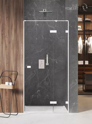 Душевая дверь New Trendy AVEXA White EXK-2692 100х200 стекло прозрачное профиль белый