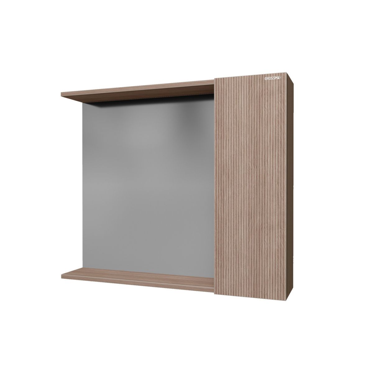 Зеркало-шкаф Grossman Юнит 208011 80х70 подвесной цвет коричневый