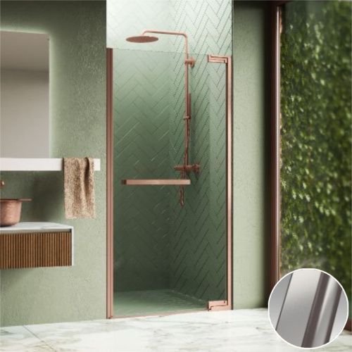 Душевая дверь Novellini N180 N1801B90-1Z 90х200 стекло прозрачное профиль хром