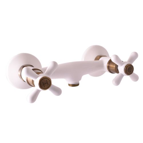 Смеситель для ванны и душа RavSlezak MORAVA MK180.5BSM настенный белый