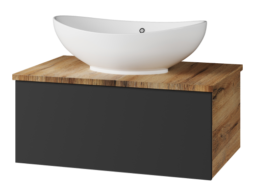 Тумба под раковину Misty Ива П-Ива-01070-481Я 70х50 подвесная цвет серый/коричневый