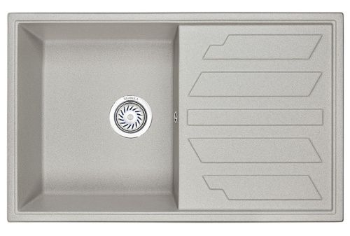 Кухонная мойка Granula 8002, БАЗАЛЬТ 80х50 цвет серый поверхность матовая