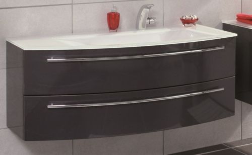 Тумба под раковину Puris Crescendo WUA361209L(686/121) 120х60 подвесная цвет серый