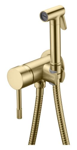 Гигиенический душ со смесителем Boheme Uno 467-MG золото