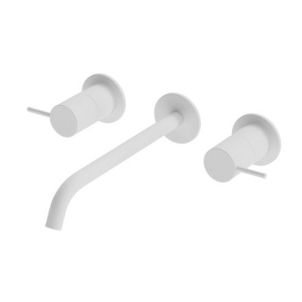 Смеситель для раковины Cezares LEAF LEAF-BLI3L-20-L-BIO встраиваемый в стену белый