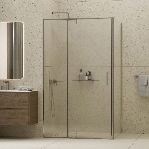 Душевой уголок Wasserkraft Spree 14P 14P10 120х100 стекло прозрачное профиль никель без поддона