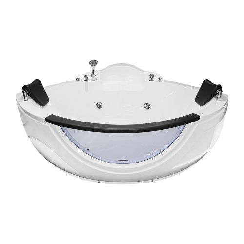 Ванна акриловая гидромассажная Loranto CS-831N 155х155 угловая четверть круга с каркасом