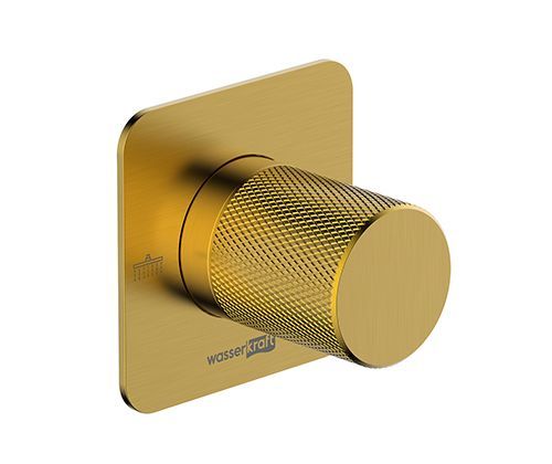 Переключатель на 2 выхода Wasserkraft Schunter 8200 A306 встраиваемый в стену золото