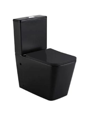 Унитаз напольный с бачком Esbano DUERO ESUNDUERMB черный с сиденьем микролифт безободковый каскадный смыв