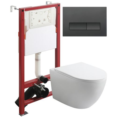 Комплект унитаз с инсталляцией и клавишей смыва Agger ATI07150+APB244