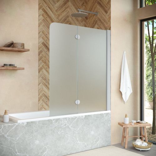 Душевая шторка на ванну Vegas-Glass E2V+E2V NOVO E2V NOVO 120 07 10 R 120х140 стекло матовое профиль хром ориентация правая