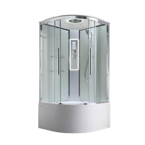 Душевая кабина AvaCan EM EM5011LEDT 110х110 четверть круга с крышей ориентация универсальная