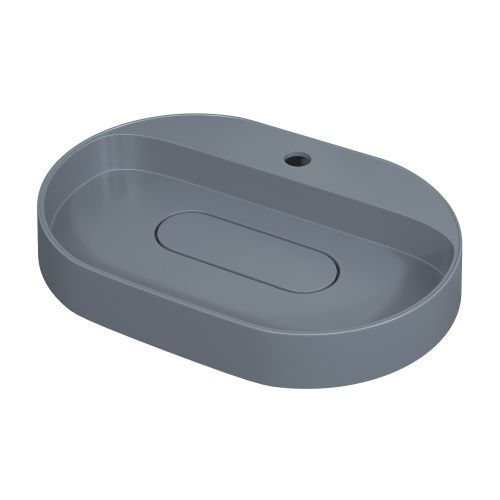 Раковина из искусственного камня Uperwood Tanos Quartz 291030522 60х40 накладная цвет серый