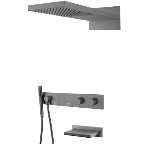 Душевая система Boheme Zodiac 133-2-GM встраиваемая в стену цвет черный