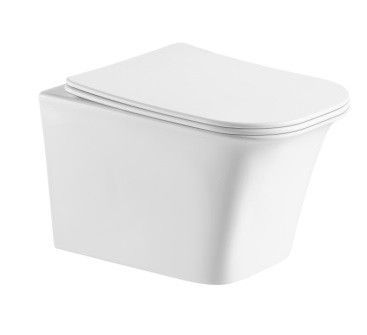 Унитаз подвесной CeramaLux 2622E белый с сиденьем микролифт каскадный смыв - фото 5