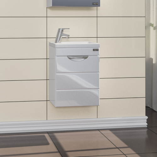 Тумба под раковину СанТа Родос 206010 40х20 подвесная цвет белый