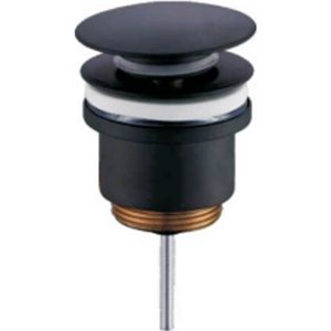 Донный клапан с переливом для раковины Frap F62-7 черный