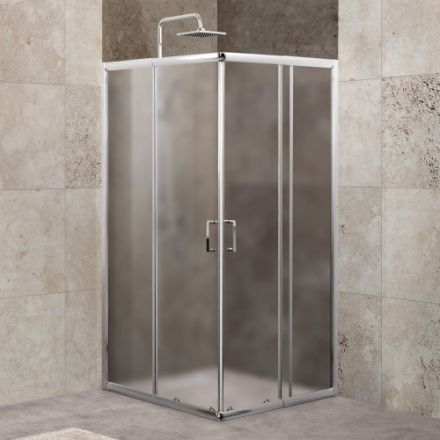 Душевой уголок BelBagno UNIQUE UNIQUE-A-2-85/100-P-Cr 85х85 стекло рифленое профиль хром без поддона