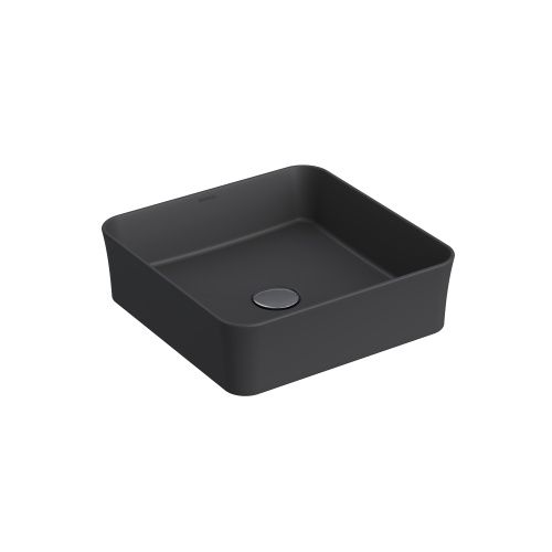 Раковина из сантехнического фарфора Berges Ego SL 181020 40х40 накладная цвет черный