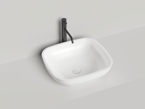 Раковина из искусственного камня S-Sense Salini Gloria 1102108G 50х40 накладная цвет белый