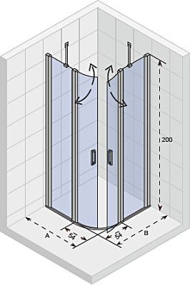 Душевой уголок Riho NOVIK G003027120 90х90 стекло прозрачное профиль хром без поддона - фото 2